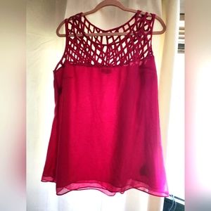 City Chic Pink Sleeveless Blouse